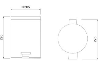 Корзина для мусора Aquatek AQ4991MB черный