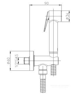 Гигиенический душ Bossini C69038.030 хром