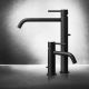 Смеситель для раковины Gessi Flessa 54001.707 чёрный брашированный