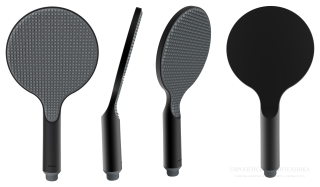 Душевая лейка Bossini Apice CE3002C.073 с водорозеткой скрытого монтажа и держателем чёрный матовый