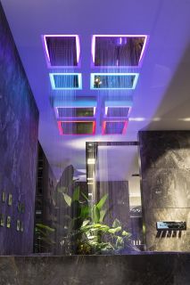 Верхний душ Gessi Afilo 57401.279 50x30 см хромотерапия белый матовый