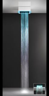 Верхний душ Gessi Afilo 57307.279M 30 см многофункциональный с эффектом хромотерапии белый матовый