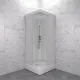 Душевая кабина Triton Вельвет Щ0000071050 80x80 см профиль белый стекло матовое