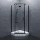 Душевой уголок Triton Дека Щ0000059782 90x90 см профиль чёрный стекло прозрачное