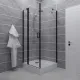 Душевой уголок Triton Йота Щ0000054037 90x90 см профиль чёрный стекло прозрачное