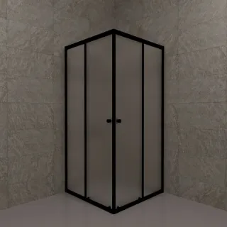 Душевой уголок Triton Вента Щ0000064631 90x90 см профиль чёрный стекло матовое