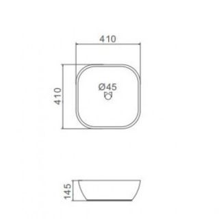 Накладная раковина Gappo GT203 41 см белый