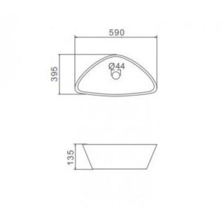 Накладная раковина Gappo GT505 59 см белый