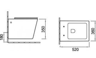 Унитаз подвесной SantiLine SL-5007MR безободковый красный матовый