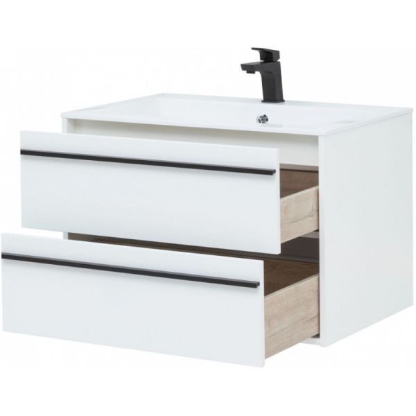 Тумба под раковину Aquanet Lino 253903 80 см белый матовый