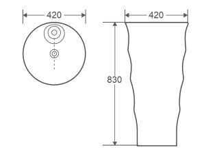 Раковина WeltWasser Salzbach 007S GL-WT 42 10000005493