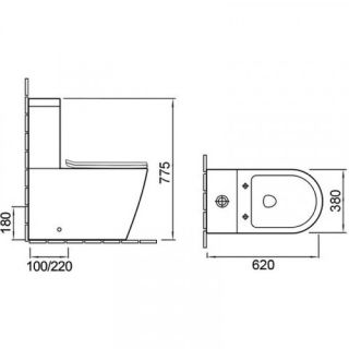 Чаша унитаза Vincea Piatti VT2B-11 белый