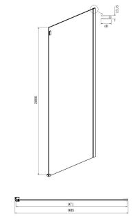 Душевой уголок Ambassador Benefit 19022204HBB-100HBB 150x100см чёрный/тонированное