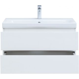 Тумба под раковину Aquanet Беркли 302351 80 см белый глянец