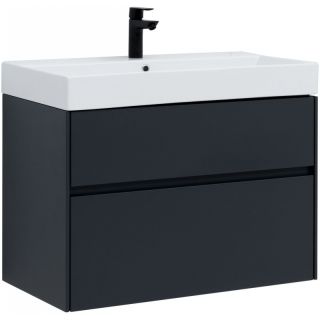 Тумба под раковину Aquanet Бруклин 310142 85 см антрацит матовый