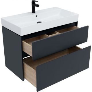 Тумба под раковину Aquanet Бруклин 310142 85 см антрацит матовый