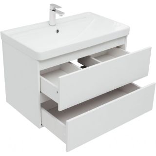 Тумба под раковину Aquanet Вега 308334 80 см белый глянец