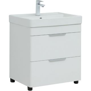 Тумба под раковину Aquanet Ирис New 310152 60 см белый глянец