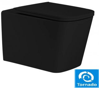 Унитаз подвесной SantiLine SL-5027MB безободковый чёрный матовый