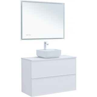 Тумба под раковину Aquanet Арт 313257 100 см белый матовый