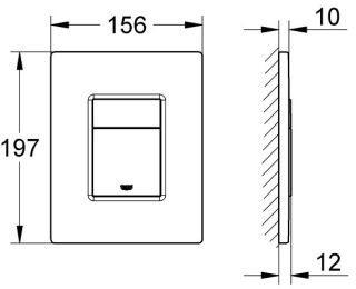 Клавиша смыва Grohe Skate Cosmopolitan 38732KF0 черный