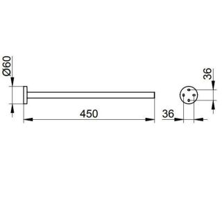 Держатель для полотенца Keuco Edition 19020010000 хром