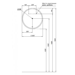Зеркало RGB LED Aquanet Арт 336635 60 см