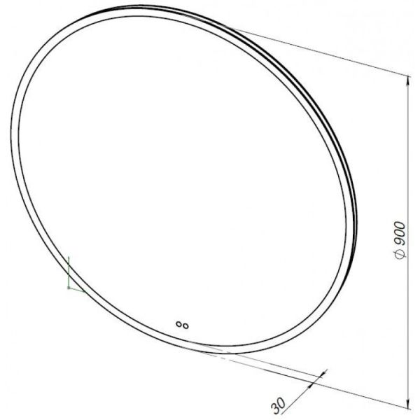Зеркало RGB LED Aquanet Арт 334547 90 см