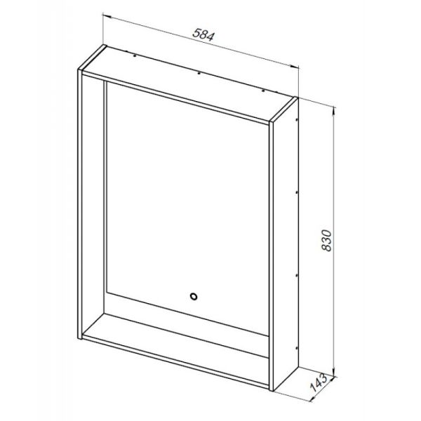 Зеркало с подсветкой Aquanet Милан 336403 60 см дуб светлый
