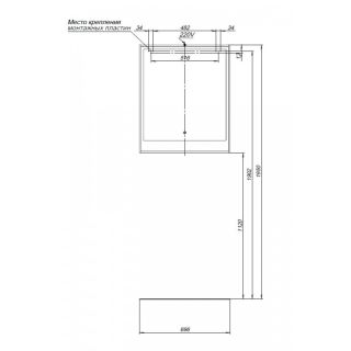 Зеркало с подсветкой Aquanet Милан 336399 70 см дуб рустикальный