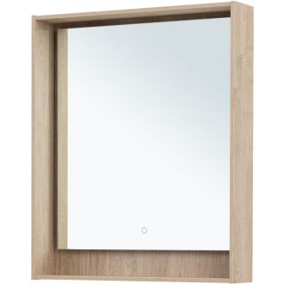 Зеркало с подсветкой Aquanet Милан 336404 70 см дуб светлый