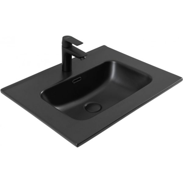 Раковина Aquanet Flat 329253 60 см чёрный матовый