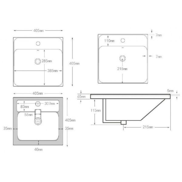 Раковина Aquanet Flash Mini 342051 40 см белый