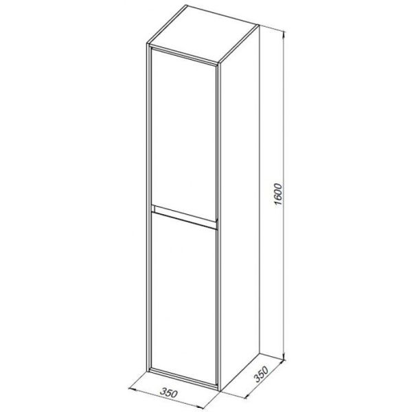 Шкаф Aquanet Милан 336388 35 см дуб рустикальный