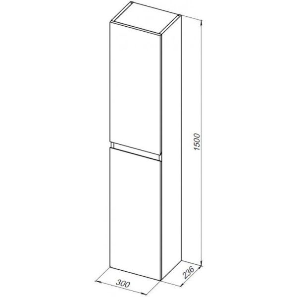 Пенал Aquanet Нота New 335421 30 см белый глянец