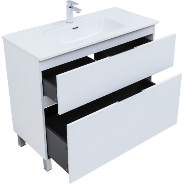 Тумба под раковину Aquanet Алвита New 344135 100 см белый матовый