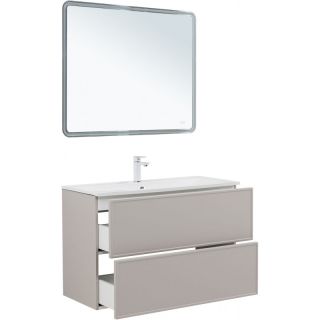 Тумба под раковину Aquanet Арт 343969 100 см бежевый