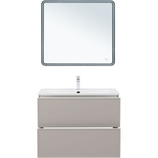 Тумба под раковину Aquanet Арт 343968 90 см бежевый