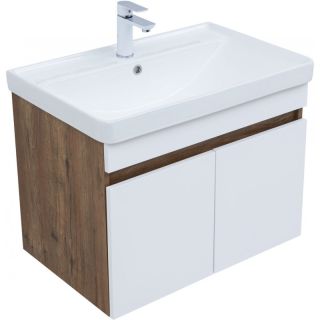 Тумба под раковину Aquanet Оптима 344792 70 см дуб рустикальный/белый сатин