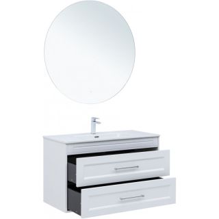 Тумба под раковину Aquanet Бостон New 306369 100 см белый сатин