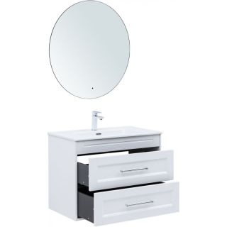 Тумба под раковину Aquanet Бостон New 306368 80 см белый сатин