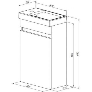Тумба под раковину Aquanet Вега 329129 40 см бежевый