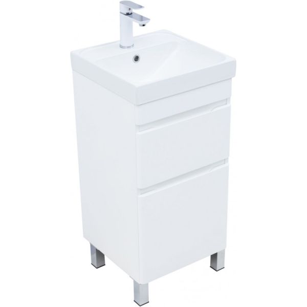 Тумба под раковину Aquanet Слим 346040 40 см белый сатин