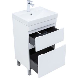 Тумба под раковину Aquanet Слим 346041 50 см белый сатин