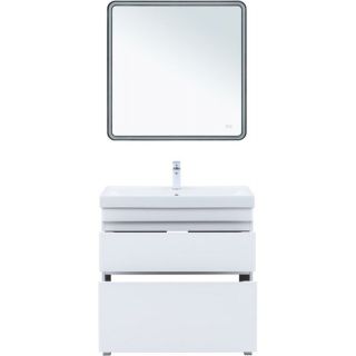 Тумба под раковину Aquanet Слим 346044 80 см белый сатин