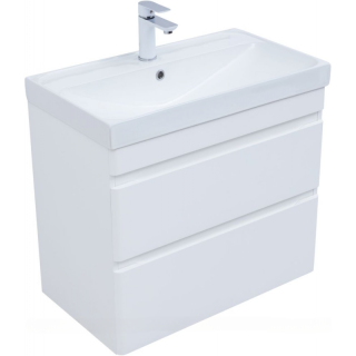 Тумба под раковину Aquanet Слим 346049 80 см белый сатин