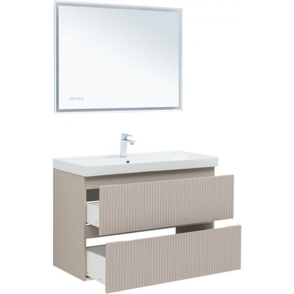Тумба под раковину Aquanet Джейн 343978 90 см бежевый