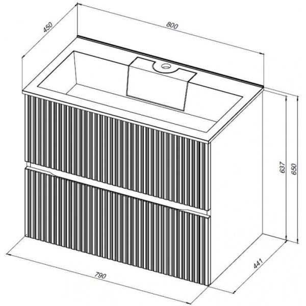 Тумба под раковину Aquanet Джейн 313318 80 см мисти грин