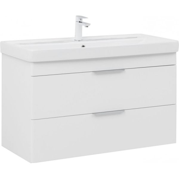 Тумба под раковину Aquanet Ирис New 339280 100 см белый глянец