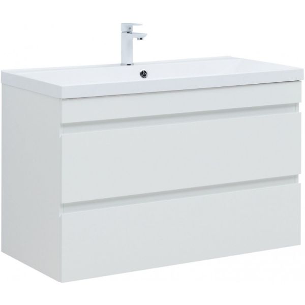 Тумба под раковину Aquanet Нота New 335420 100 см белый глянец